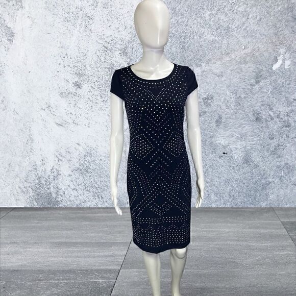 Carmen Marc Valvo Blue Studded Dress - Picture 3 of 9